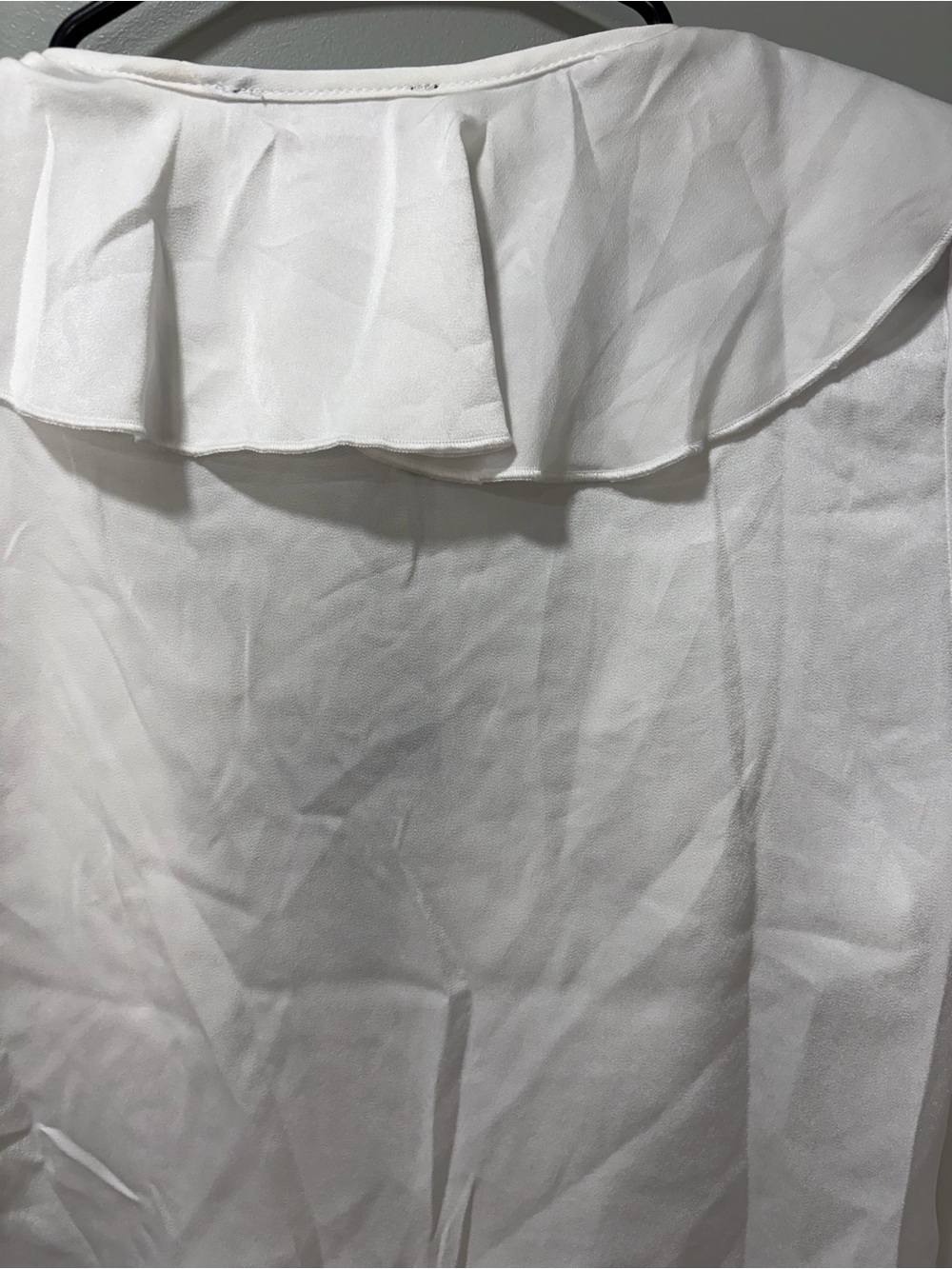 Lulu's White Ruffle Tie-Front Long-Sleeve Blouse - Picture 7 of 8